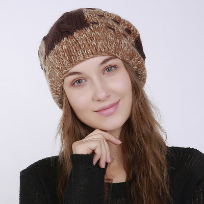 Wool Hat, Rabbit Fur Hat, Vintage Patch Hat