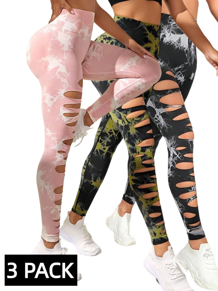 3 PACK Yoga Tie Dye Leggings