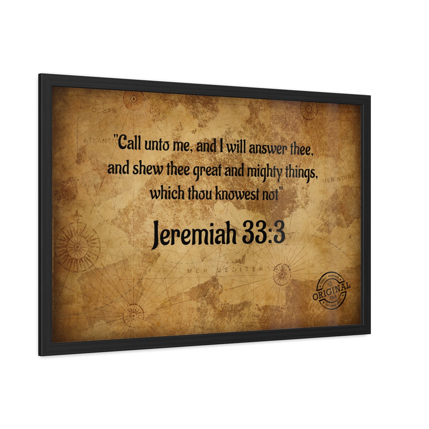 Jeremiah 33:3 Framed Poster — Inspirational Scripture Wall Art