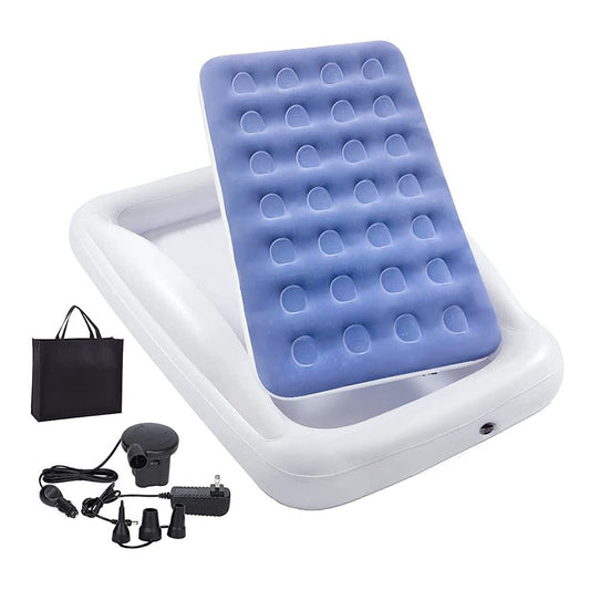 Inflatable Travel Bed for Kids with Safety Rails