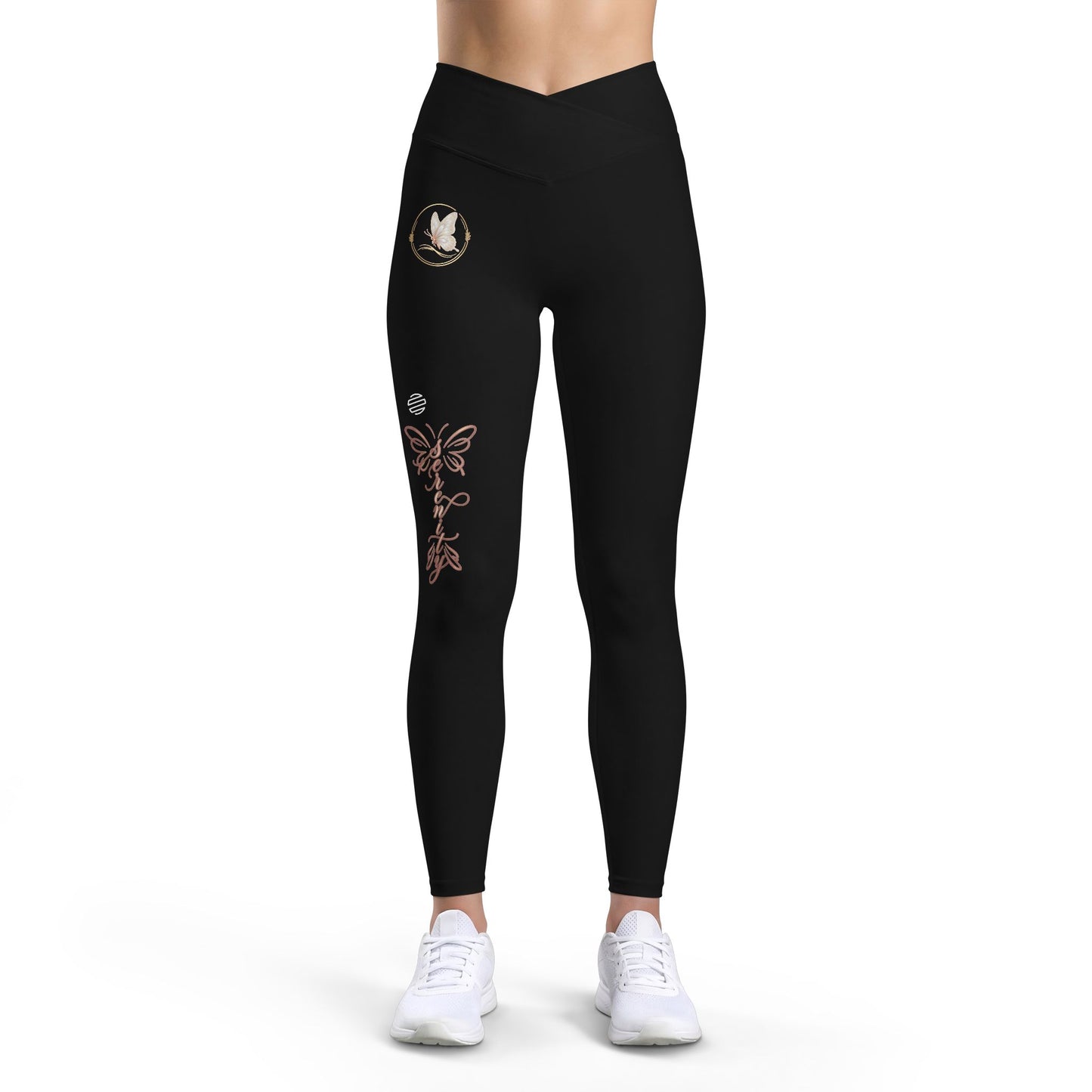 Leggings — Rose Gold Butterfly & Dove Yoga Leggings