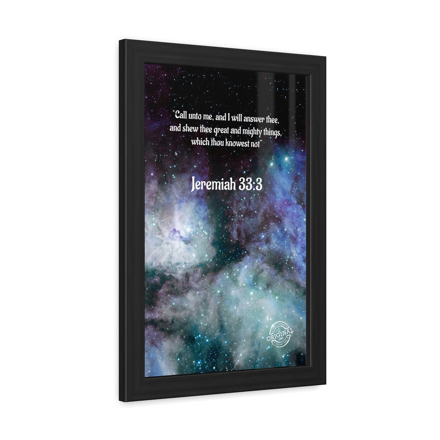 Jeremiah 33:3 Framed Poster — Inspirational Scripture Wall Art