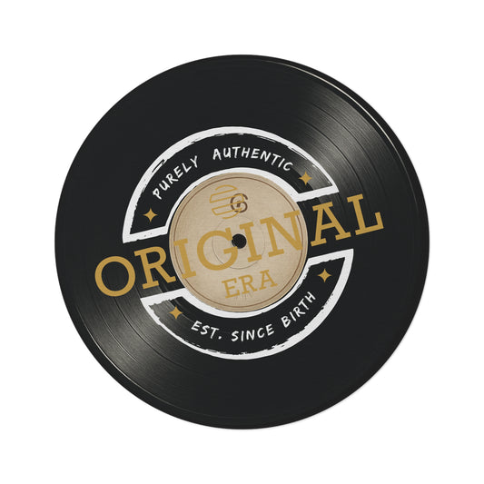 Vintage Vinyl 'Original Era' Round Rug — Record Player Floor Mat