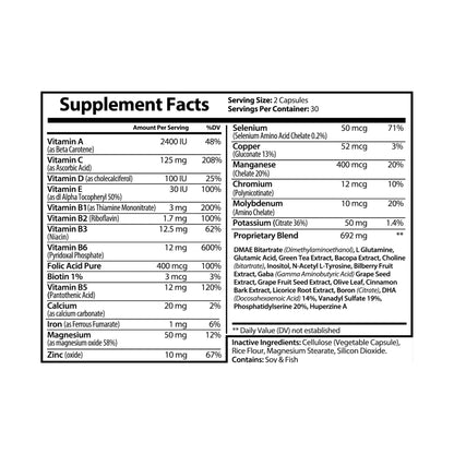 Supplement Capsules Brain Support Complex