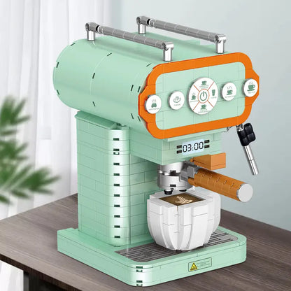 DIY Assembled Building Blocks - Mini Coffee Machine Toy
