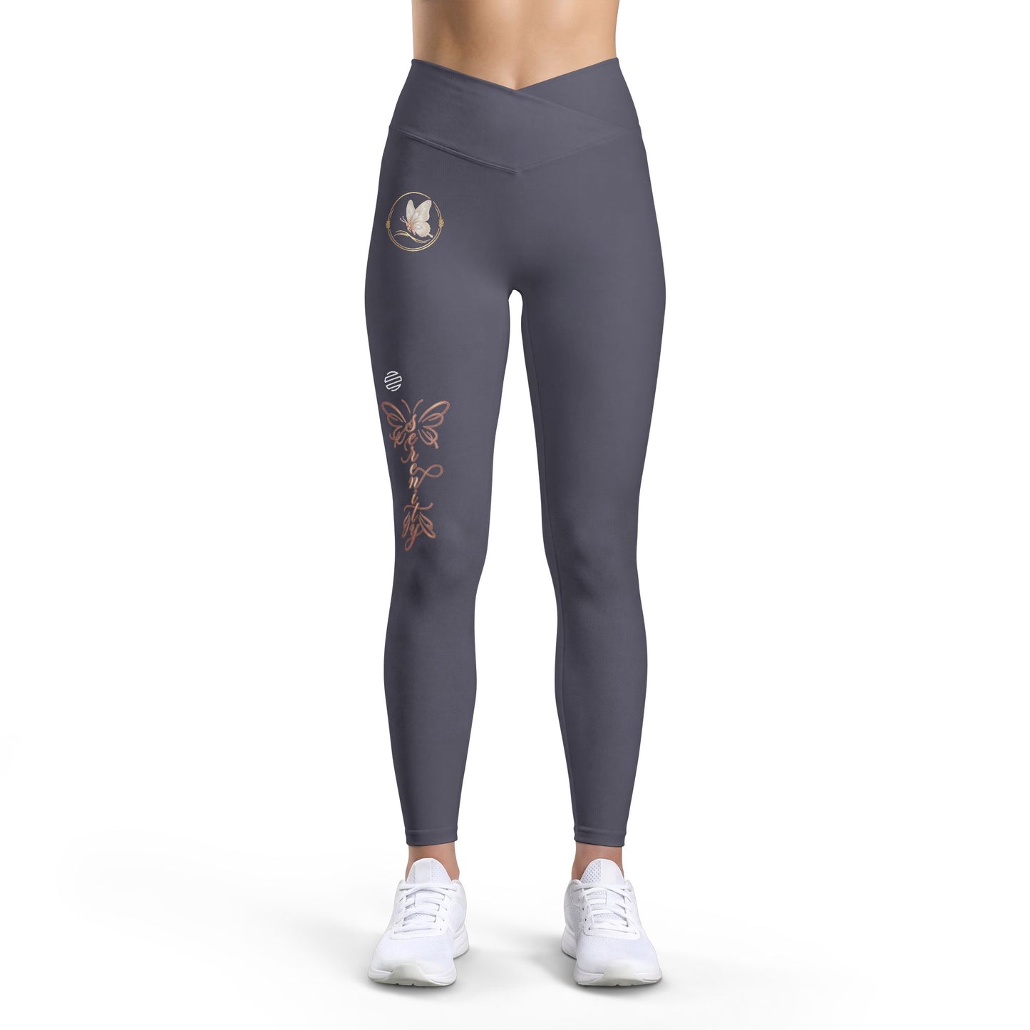 Leggings — Rose Gold Butterfly & Dove Yoga Leggings