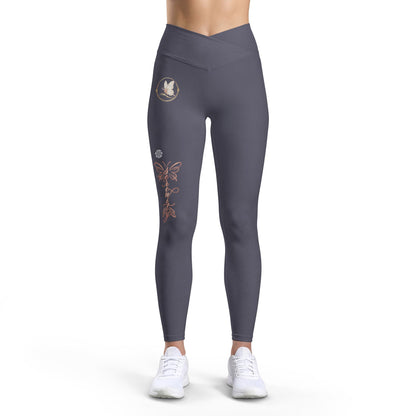 Leggings — Rose Gold Butterfly & Dove Yoga Leggings
