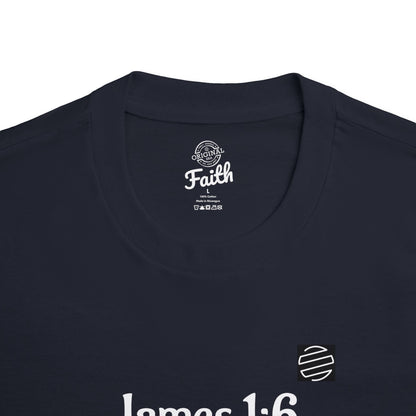 Faith Over Fear T-Shirt — Jesus Walking on Water Matthew 14:22-33 & James 1:6 Christian Tee