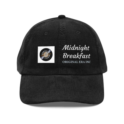 Midnight Breakfast Embroidered Corduroy Cap