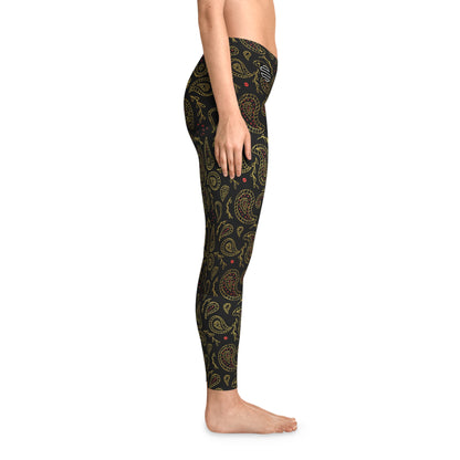 Original Era Retro's Stretch Leggings — Boho Black & Gold