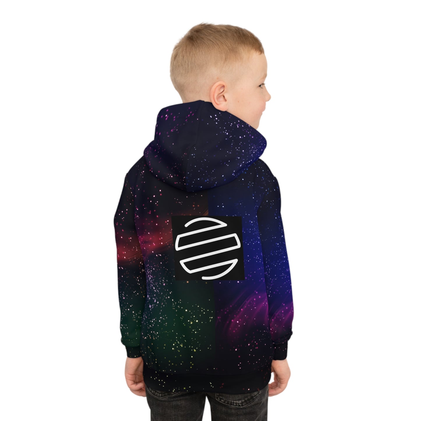 Kids Galaxy Bear Hoodie – Cosmic Space Pullover for Children