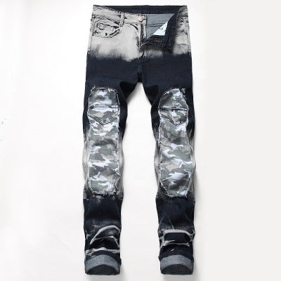 Men's Plus Size Casual Stretch Camouflage Jeans