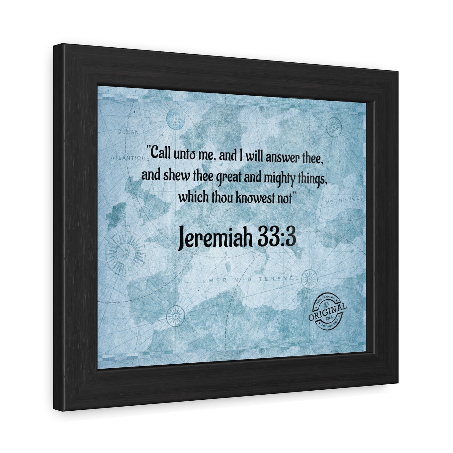 Jeremiah 33:3 Framed Poster — Inspirational Scripture Wall Art