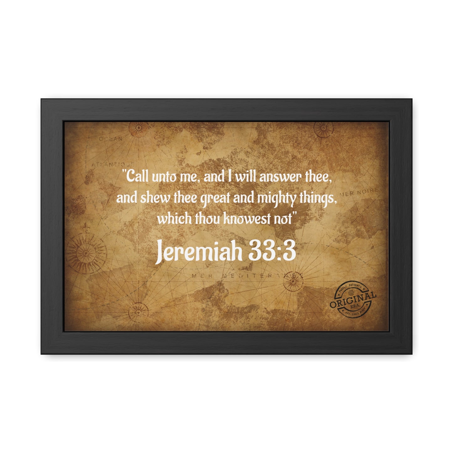 Jeremiah 33:3 Framed Poster — Inspirational Scripture Wall Art