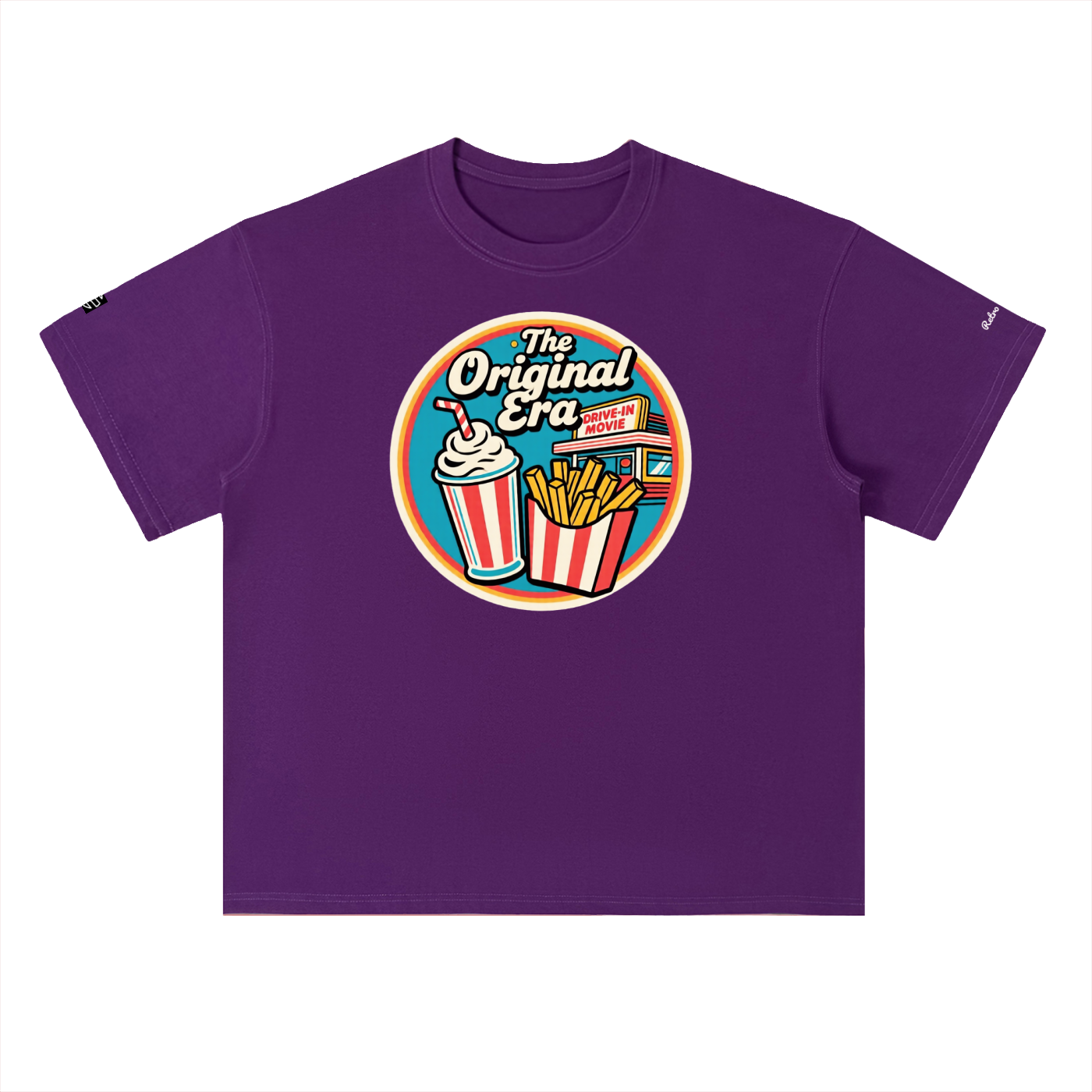 Retro Drive In Snack Bar Heavyweight Drop Shoulder Cotton T-Shirt