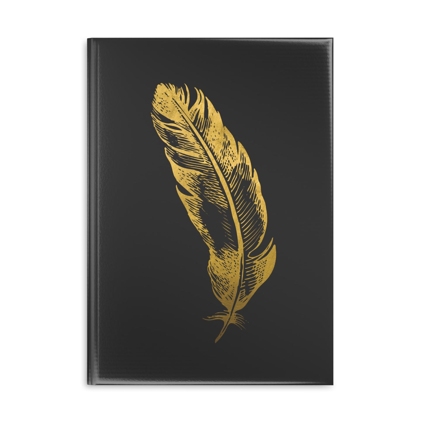 Gold Feather Hardcover Journal