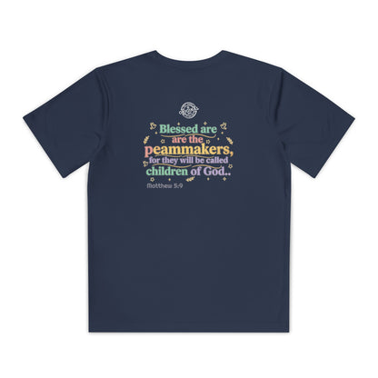 Youth Competitor Tee — "Original Era Inc." Kids' Christian Scripture T-Shirt (Matthew 5:9)