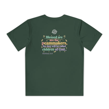 Youth Competitor Tee — "Original Era Inc." Kids' Christian Scripture T-Shirt (Matthew 5:9)