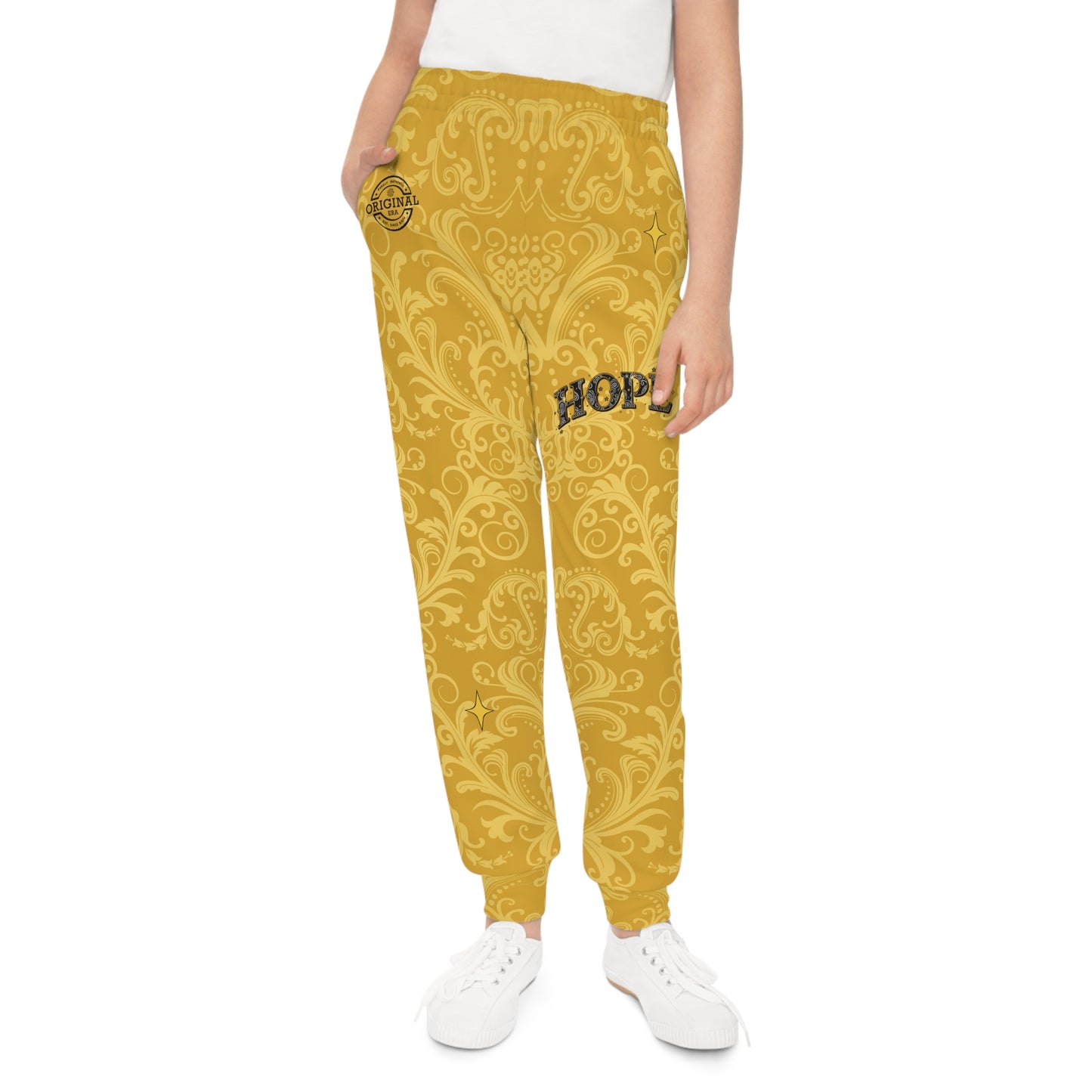 Youth Joggers — Golden Damask "HOPE"