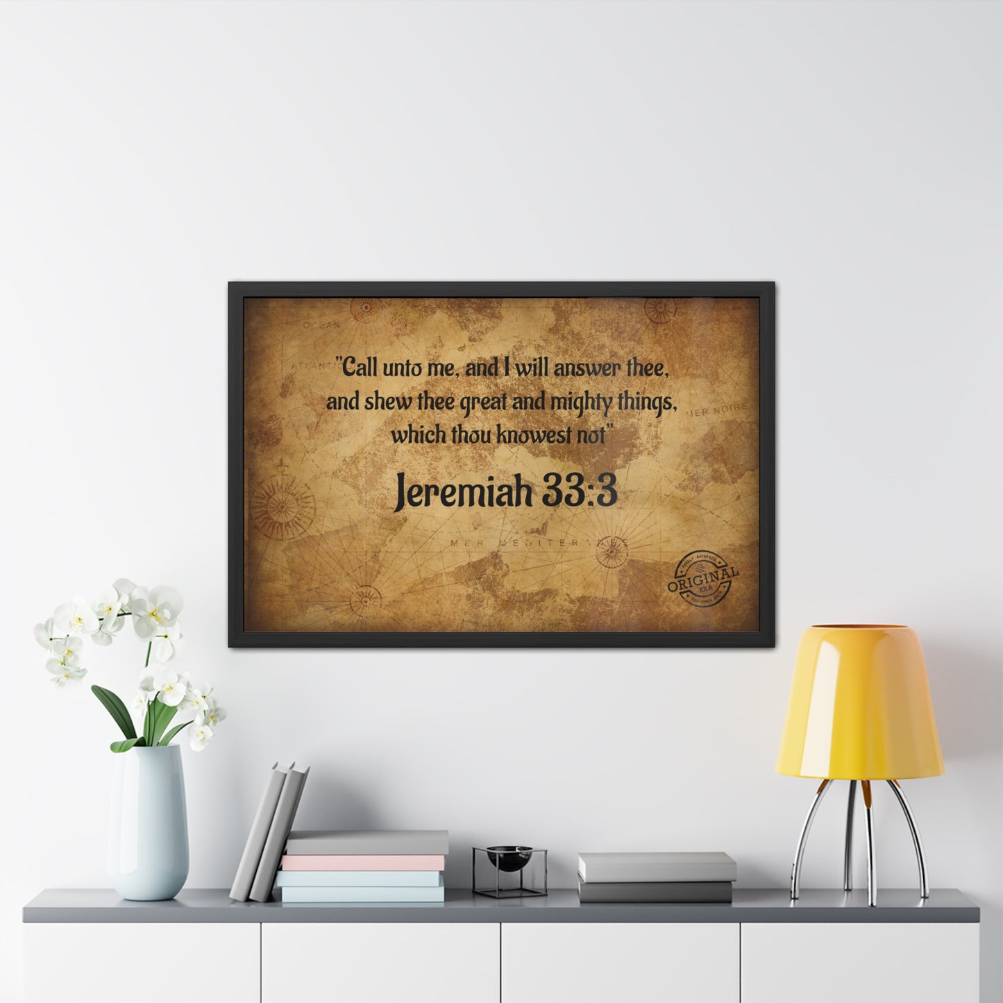 Jeremiah 33:3 Framed Poster — Inspirational Scripture Wall Art
