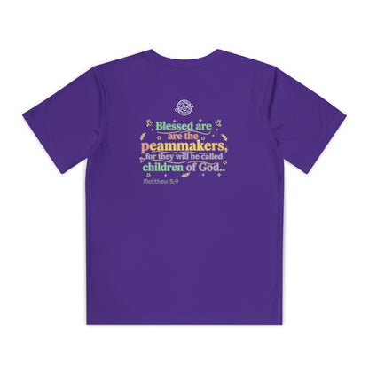 Youth Competitor Tee — "Original Era Inc." Kids' Christian Scripture T-Shirt (Matthew 5:9)