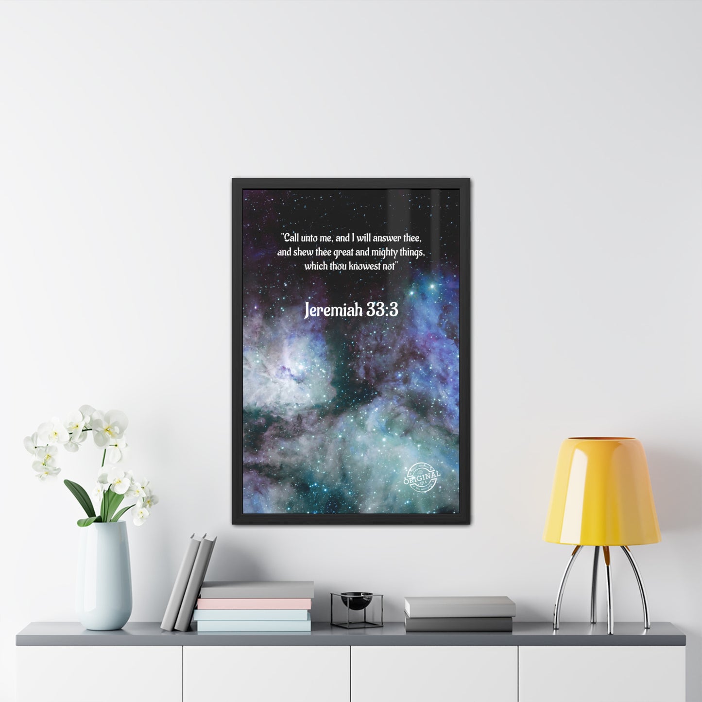 Jeremiah 33:3 Framed Poster — Inspirational Scripture Wall Art