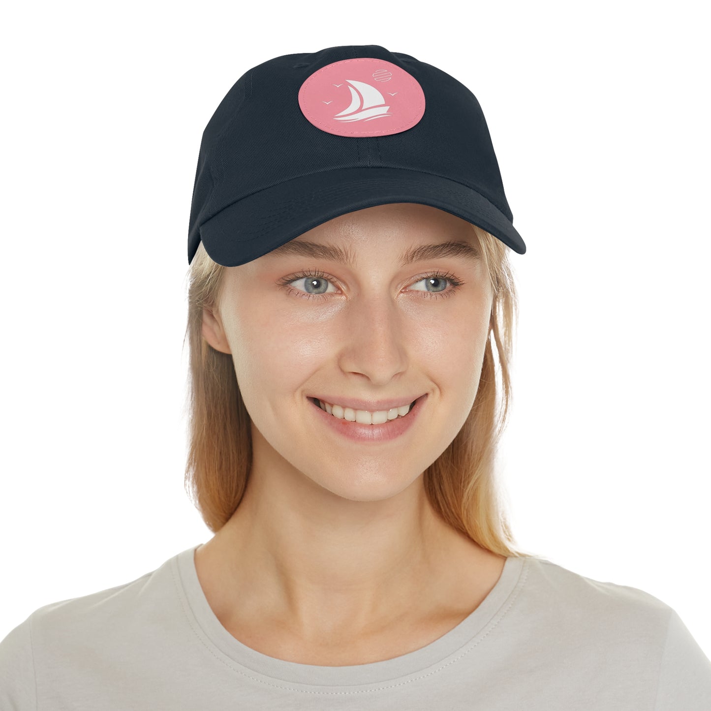 Set For Sail Leather Patch Dad Hat — Nautical Baseball Cap