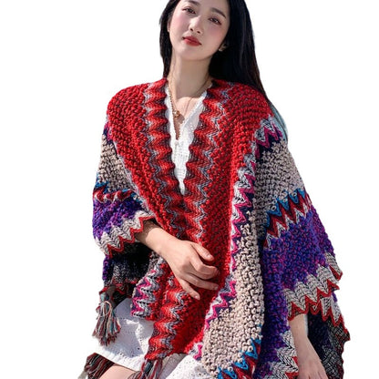 Yunnan Vintage Fringe Travel Shawl