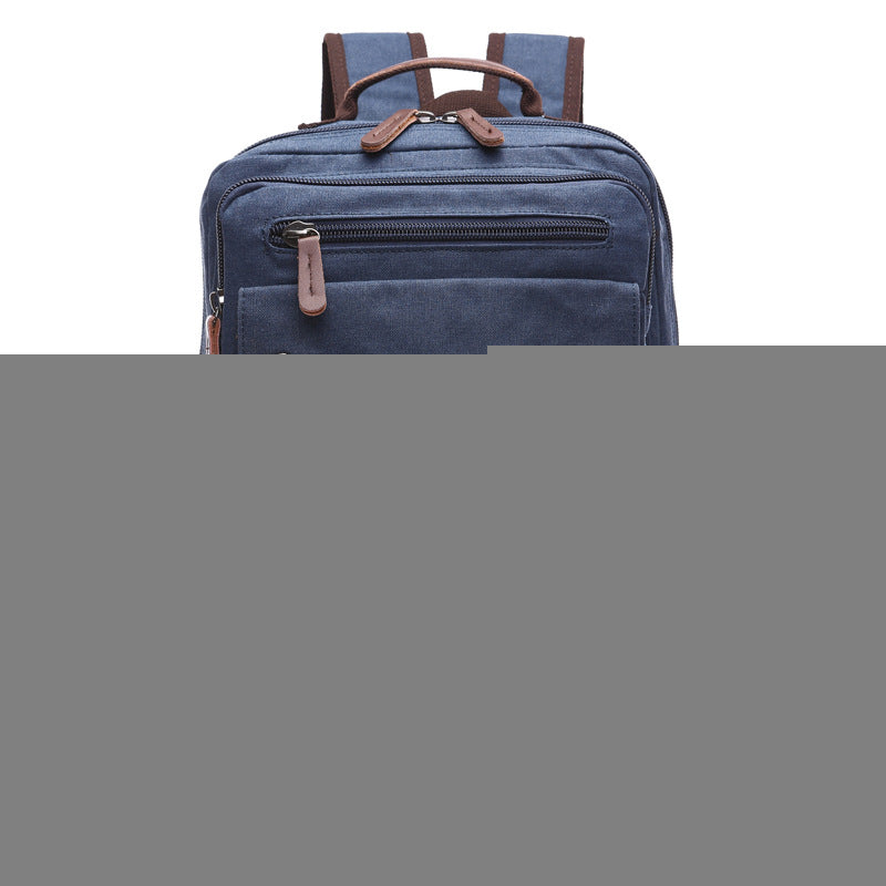 Multi-Pocket Canvas Travel Backpack