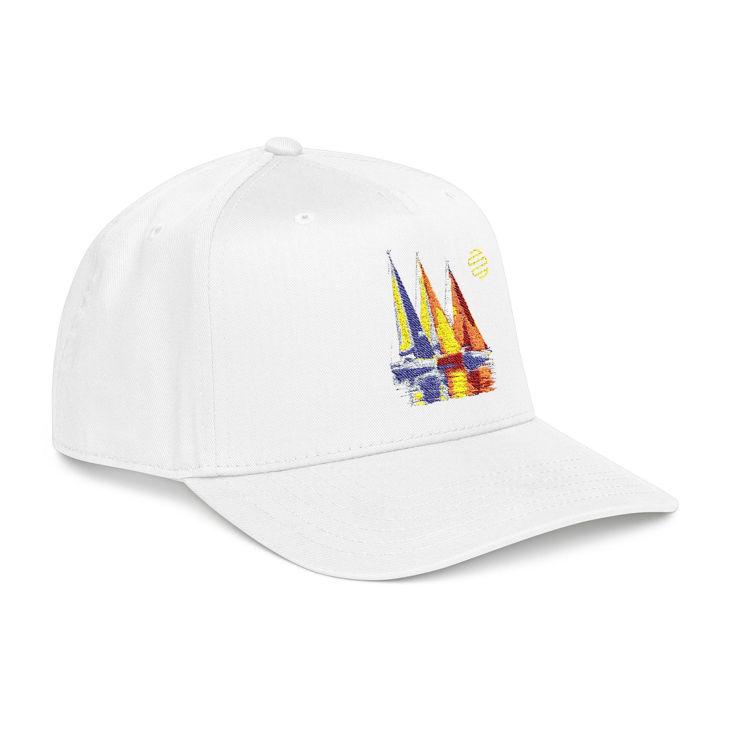 Sailboat Embroidered Baseball Cap – Nautical Summer Sun Hat