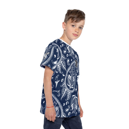 Kids Navy & White Sports Jersey