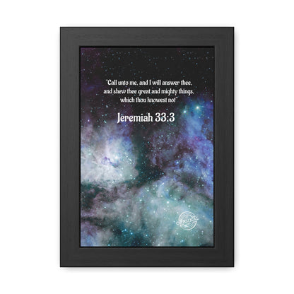 Jeremiah 33:3 Framed Poster — Inspirational Scripture Wall Art