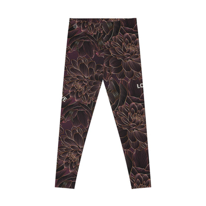 Floral Love Leggings — Dark Dahlia