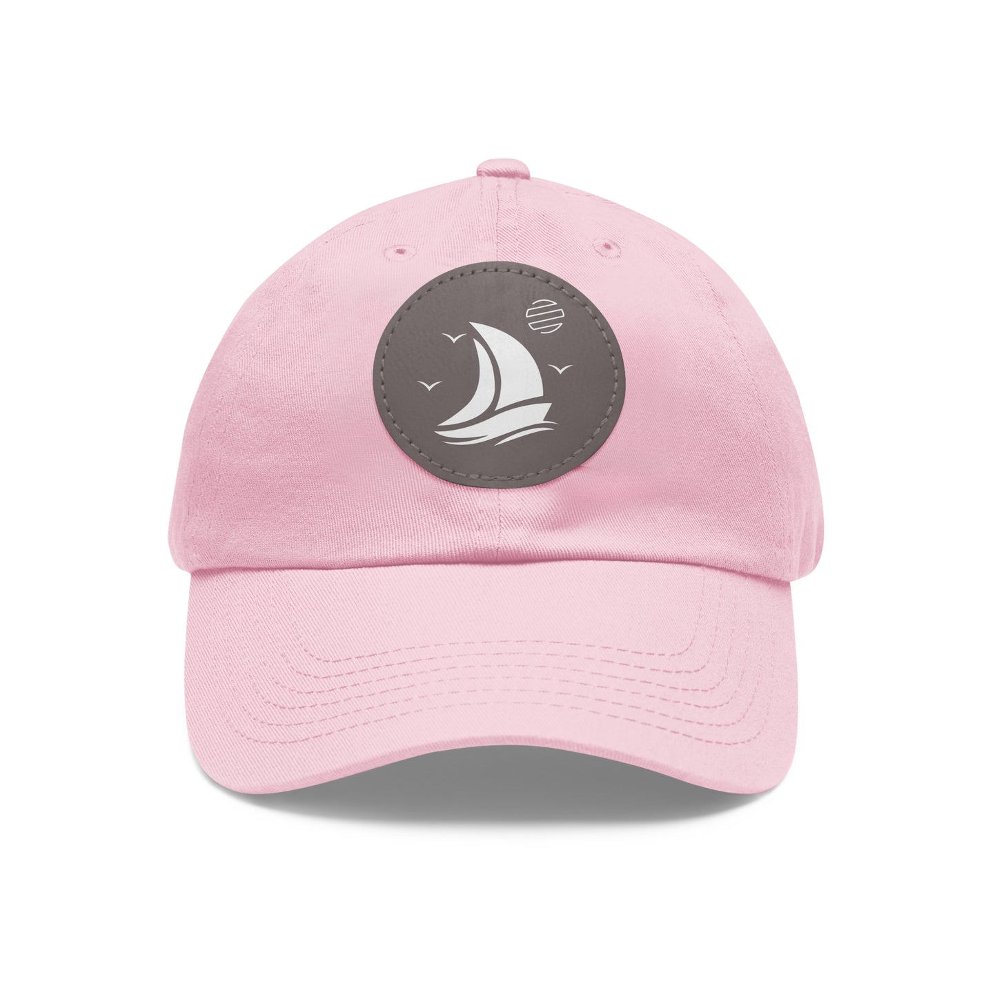 Set For Sail Leather Patch Dad Hat — Nautical Baseball Cap
