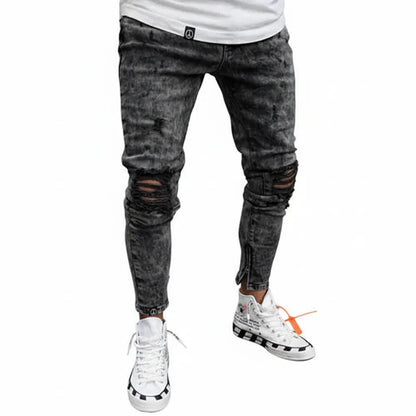 Acid Wash Black Jeans