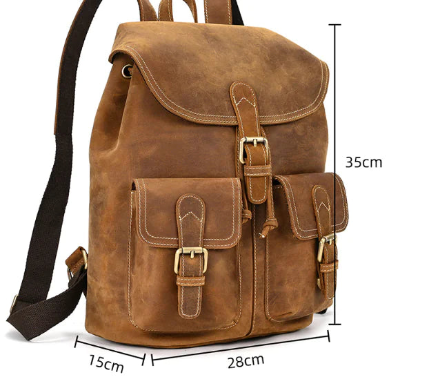 Women's Leather Backpack for Leisure Travel