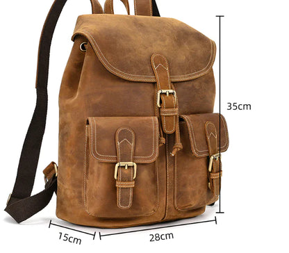 Women's Leather Backpack for Leisure Travel