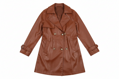 Leather Double-Breasted Jacket