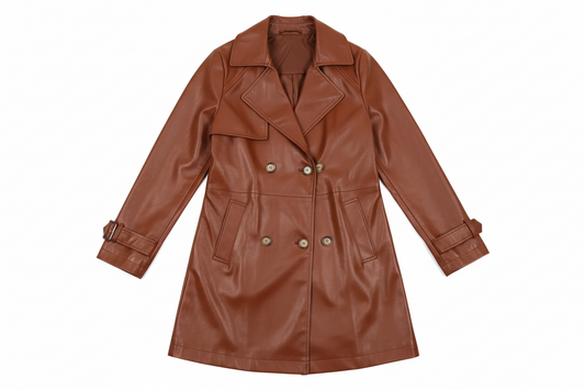 Leather Double-Breasted Jacket