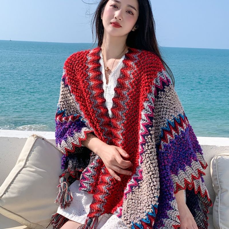 Yunnan Vintage Fringe Travel Shawl