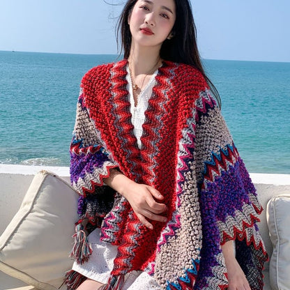 Yunnan Vintage Fringe Travel Shawl