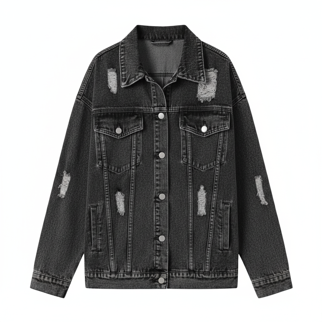 Women's Ripped Denim Jacket