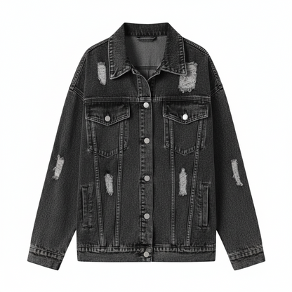 Women's Ripped Denim Jacket