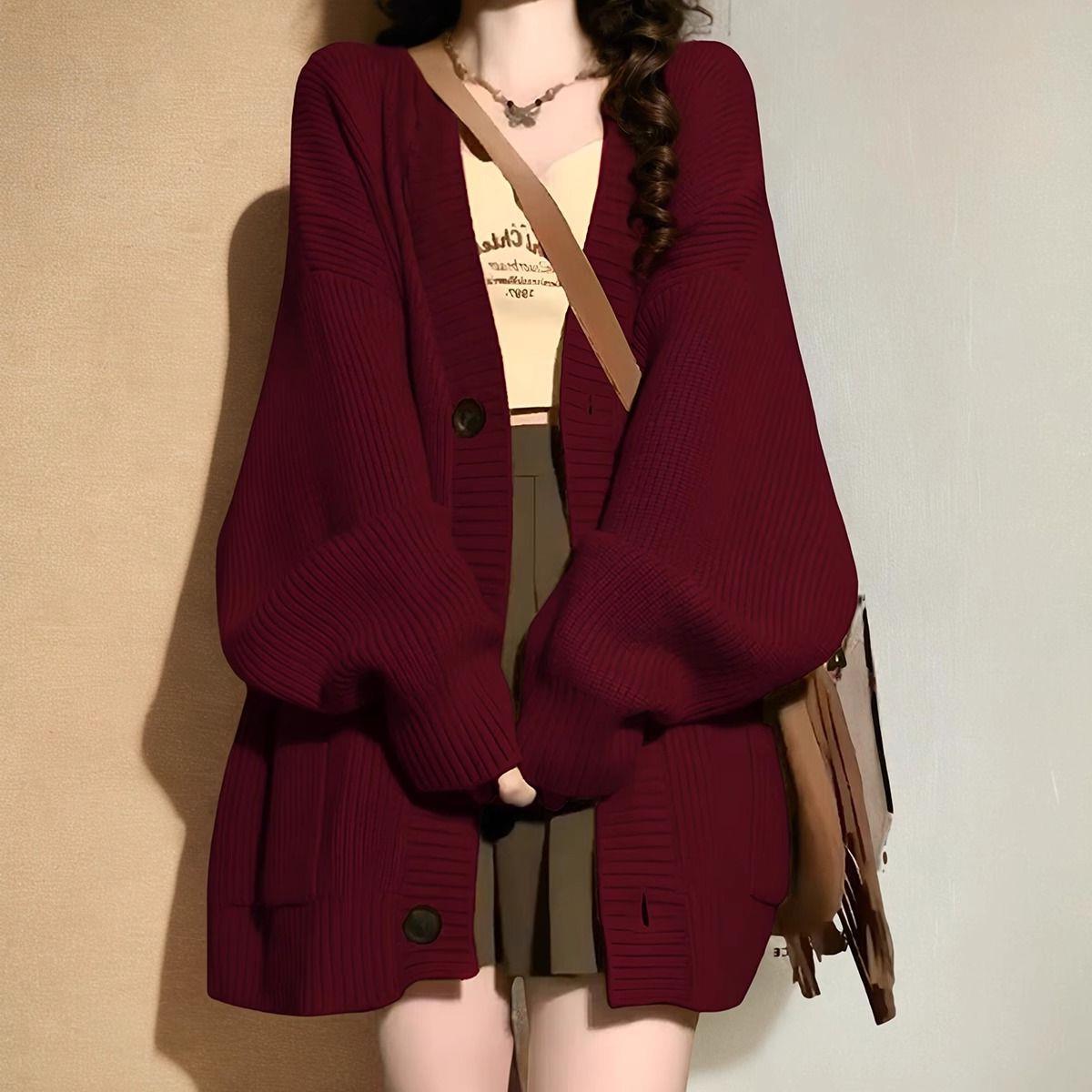 Retro Casual Laid-back Sweater Coat