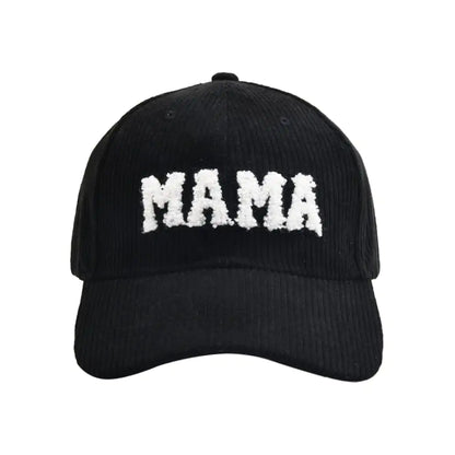 Embroidered Corduroy Baseball Cap for Parents and Kids