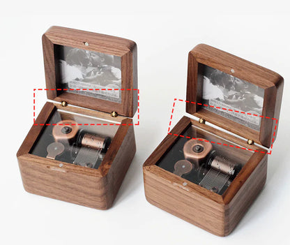 Vintage Wooden Music Box Photo Frame - Castle in the Sky