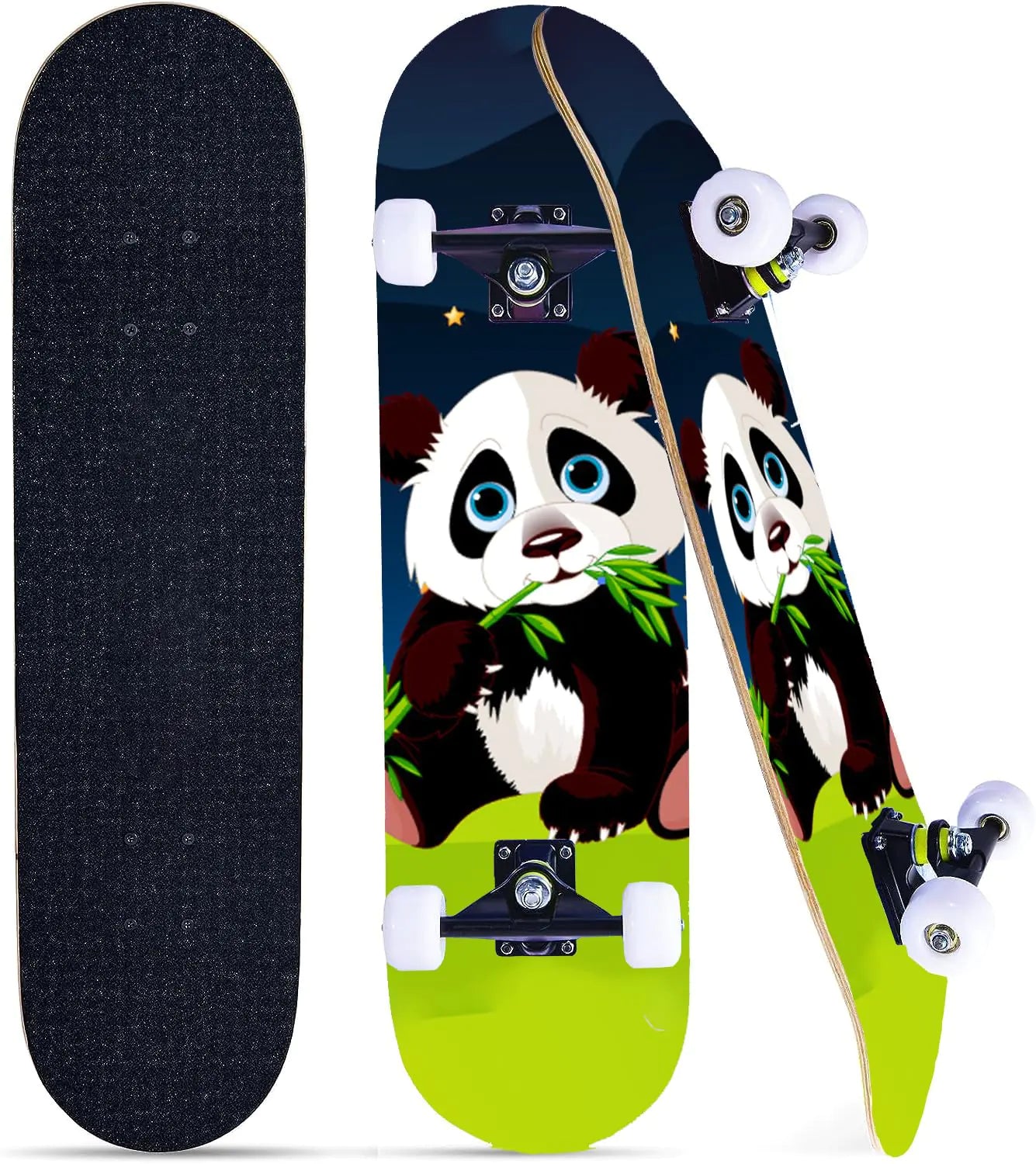 PANDA 31"x8" Pro Complete 8 Layers Maple Wood Skateboard