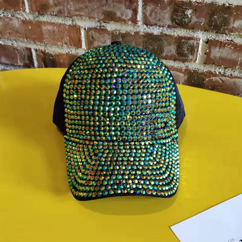 Women's Baseball Cap with Rhinestones