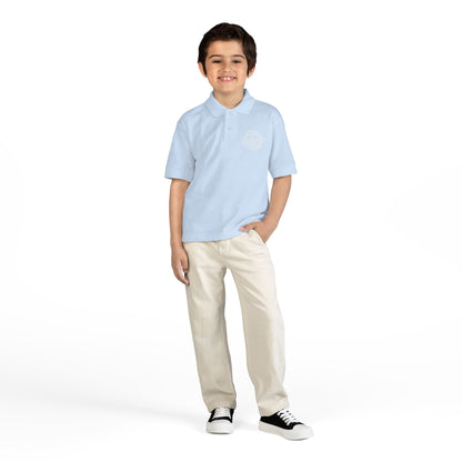 Youth Polo Shirt with 'Original' Vintage Stamp Logo — Kids School Uniform / Casual
