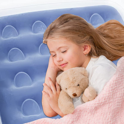 Inflatable Travel Bed for Kids with Safety Rails